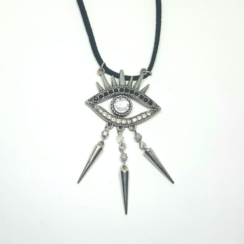 Eye of the Divine Silver Plated Necklace - Picture 4 of 10